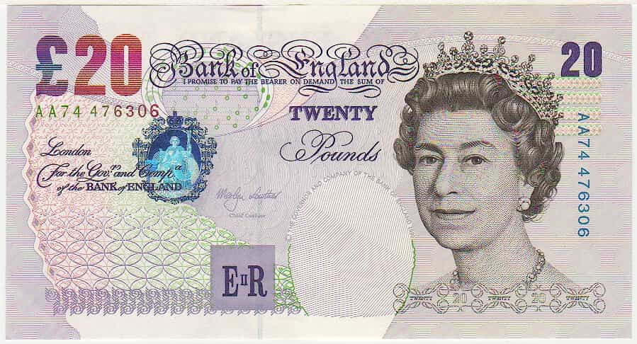 20 british pounds note